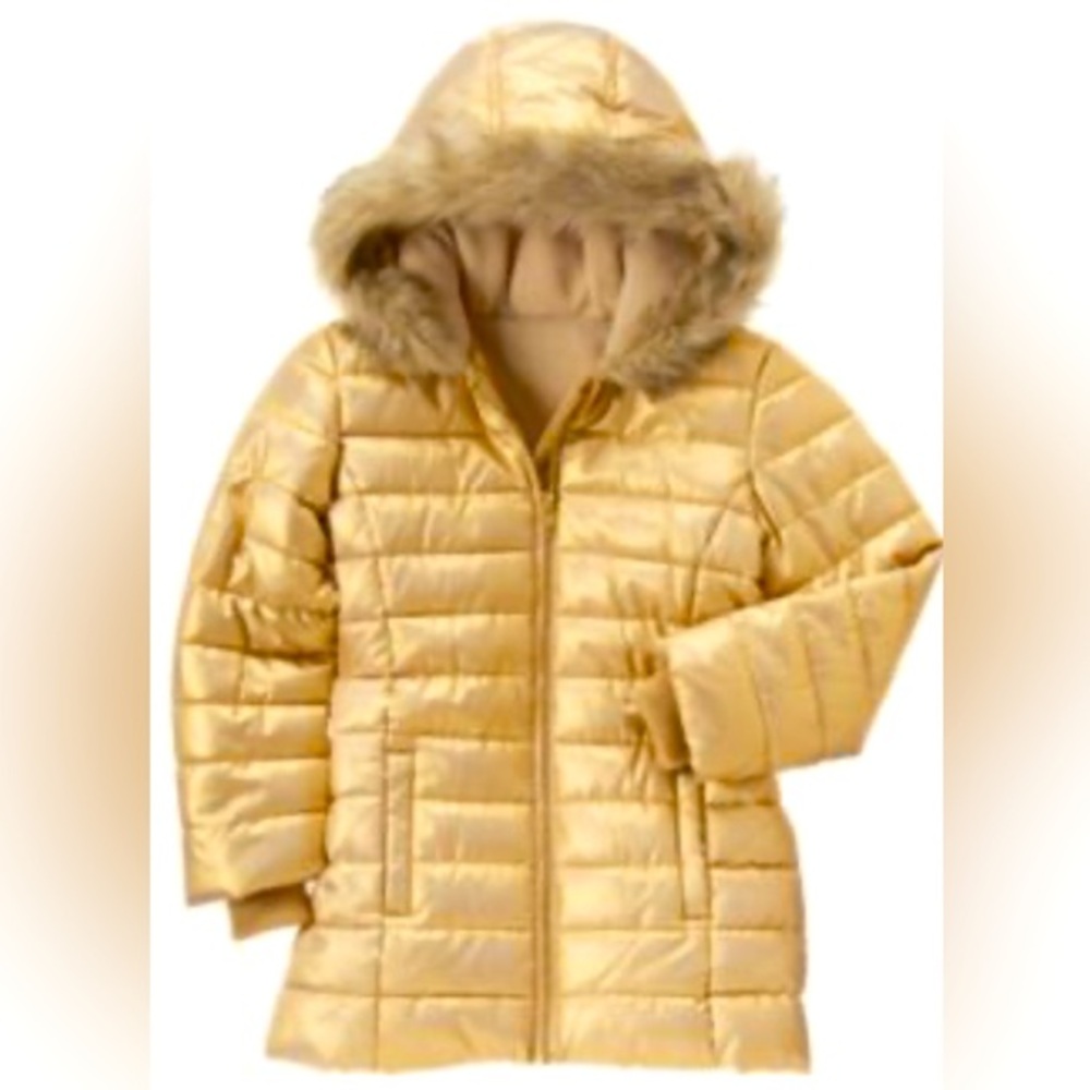 Gold Puffer Coat